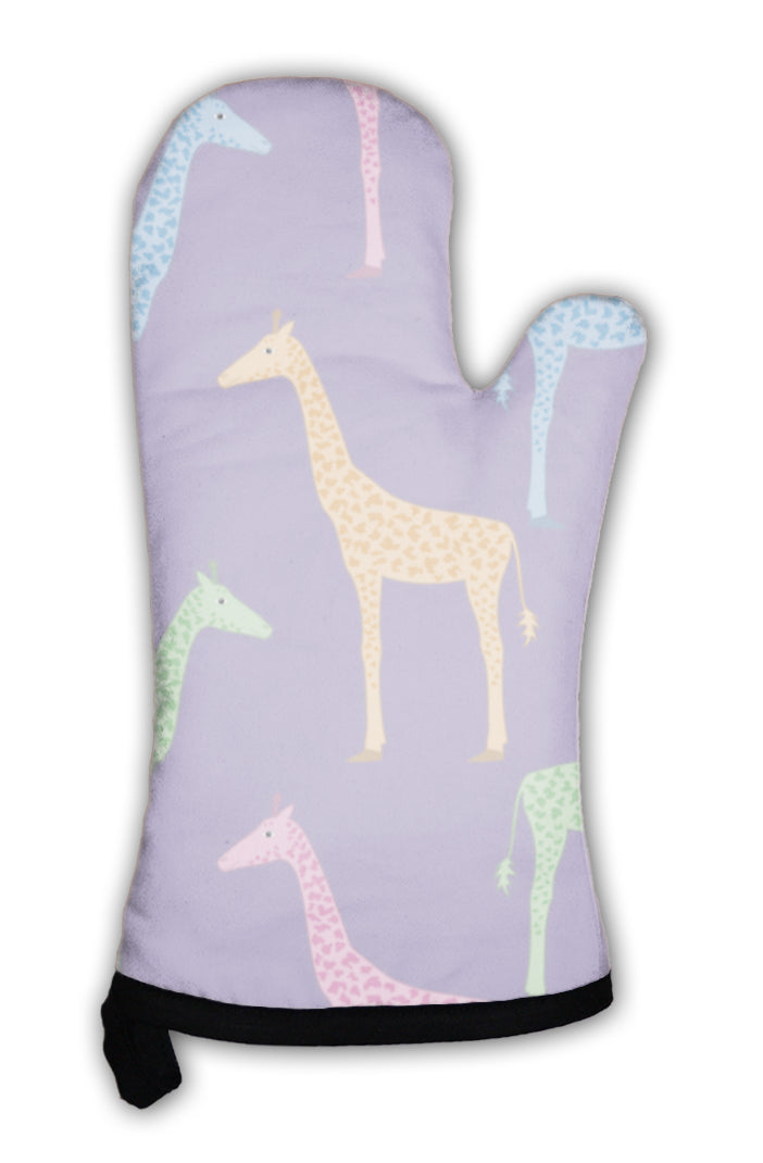 Oven Mitt, Pattern With Giraffes