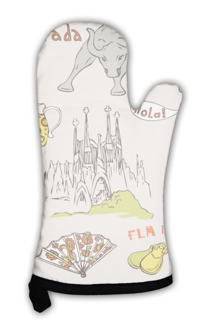 Oven Mitt, Spain Pattern