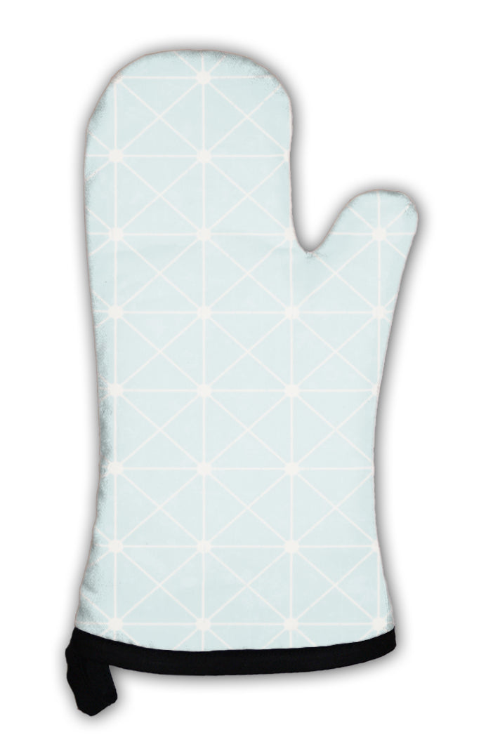 Oven Mitt, Interlocking Mesh Geometric Pattern