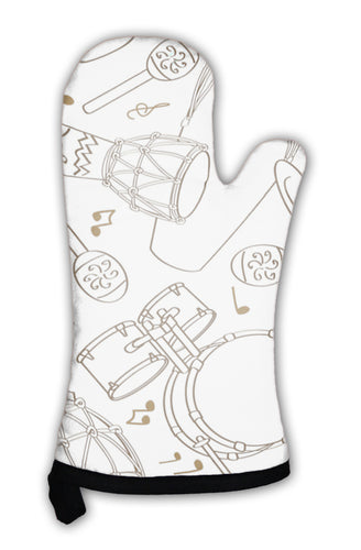Oven Mitt, Pattern Of Drum Set