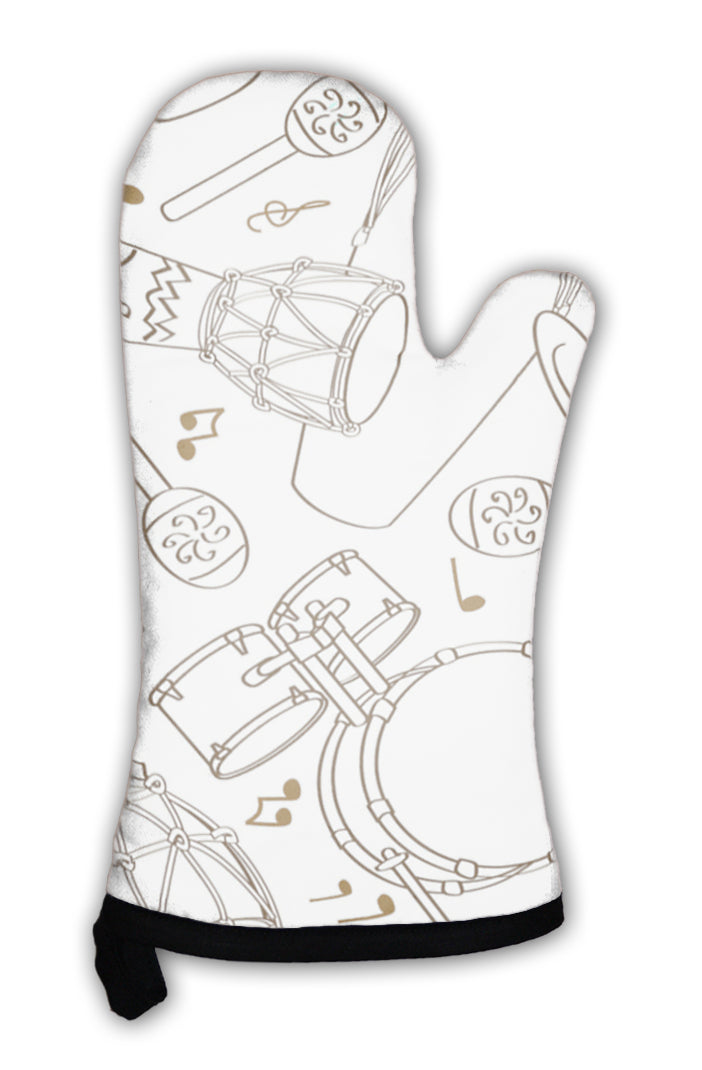 Oven Mitt, Pattern Of Drum Set