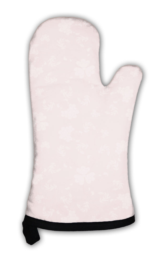 Oven Mitt, Pink Twotone Pattern