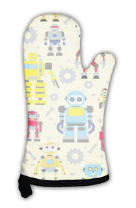 Oven Mitt, Robots Pattern