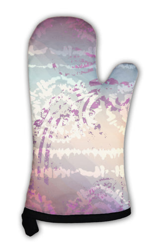 Oven Mitt, Tiedye Grunge Pattern With Transparency