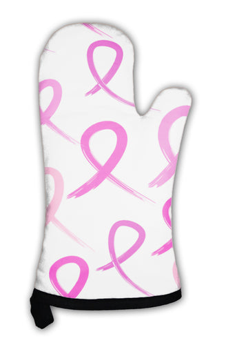 Oven Mitt, Breast Cancer Awareness Pink Ribbons Pattern Eps10 File