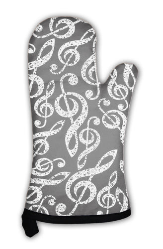 Oven Mitt, Music Theme Pattern With Cl