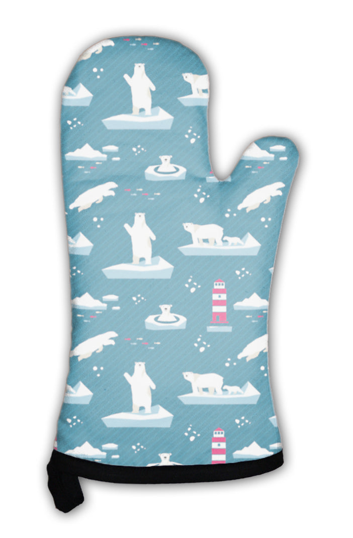 Oven Mitt, Polar Bear Pattern