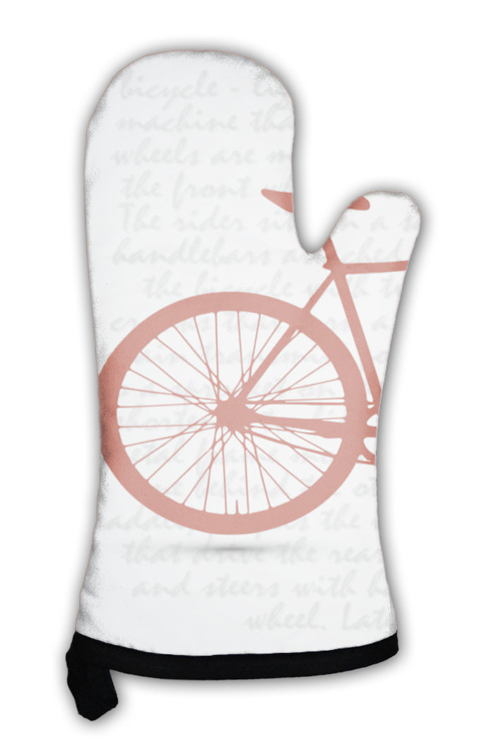 Oven Mitt, Vintage Retro Bicycle