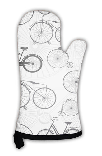 Oven Mitt, Bicycle Pattern