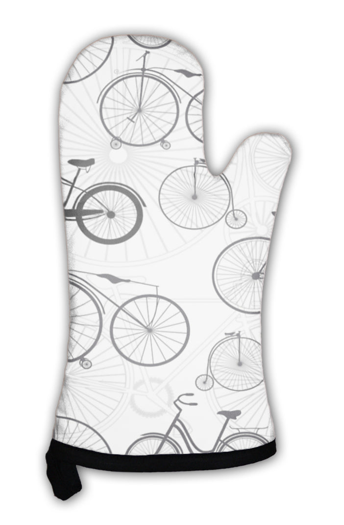 Oven Mitt, Bicycle Pattern