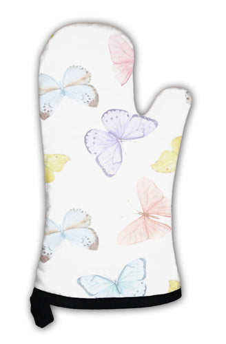 Oven Mitt, Watercolor Butterfly Pattern