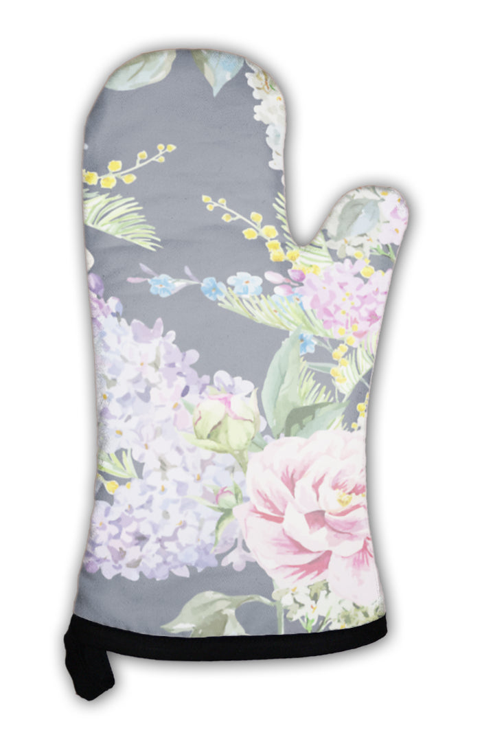Oven Mitt, Lilac Pattern