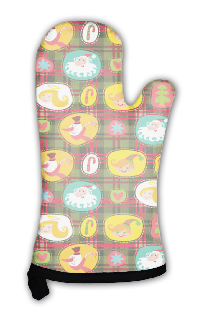 Oven Mitt, Christmas Plaid Pattern Wrapping Paper