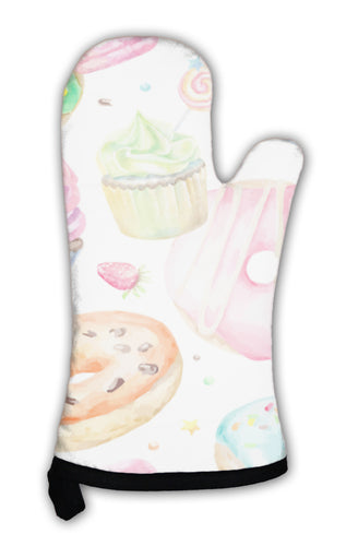 Oven Mitt, Watercolor Sweet Pastry Pattern