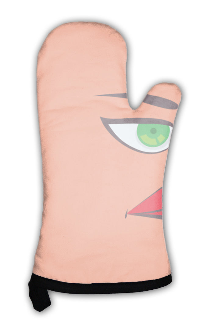 Oven Mitt, Cartoon Face Design
