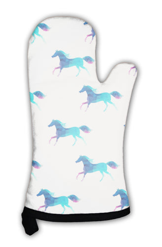 Oven Mitt, Horse Pattern Triangle Horse Abstract