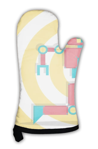 Oven Mitt, Retro Robot 1 The Dacer