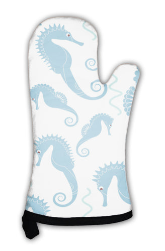 Oven Mitt, Sea Horse Pattern