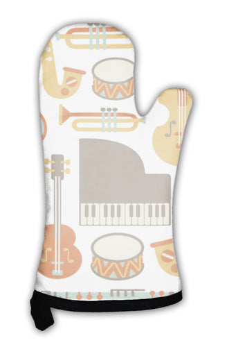 Oven Mitt, Jazz Pattern