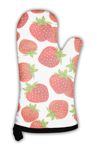 Oven Mitt, Strawberry Pattern