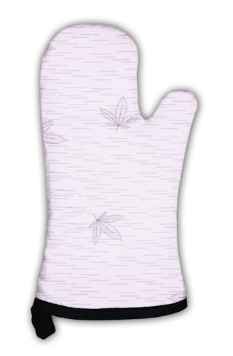 Oven Mitt, Abstract Pattern With Colorful Marijuana Leaves