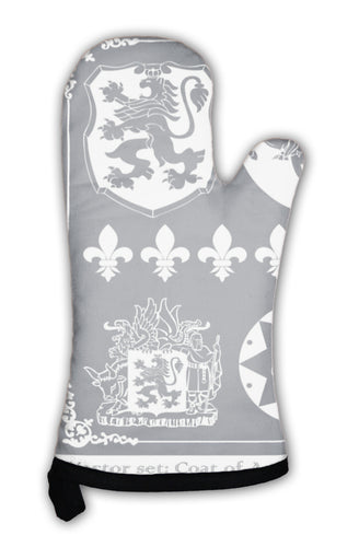 Oven Mitt, Silhouettes Of Heraldic Lions