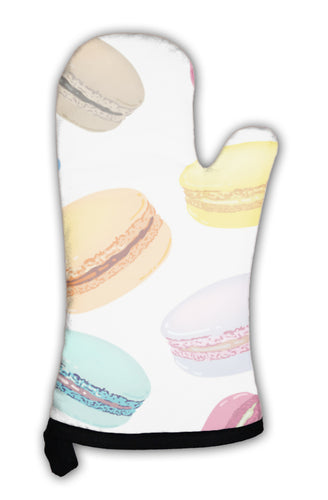 Oven Mitt, Pattern With Colorful Macaroons Cookies