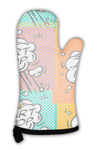 Oven Mitt, Comic Book Explosion Pattern
