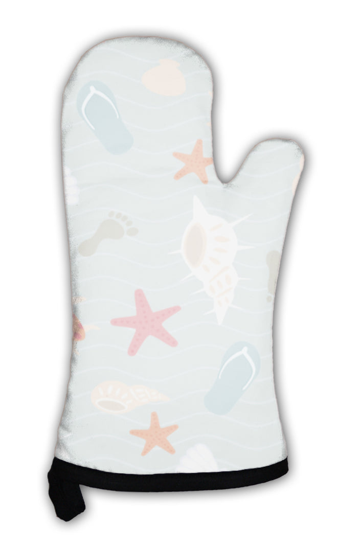 Oven Mitt, Sea Pattern
