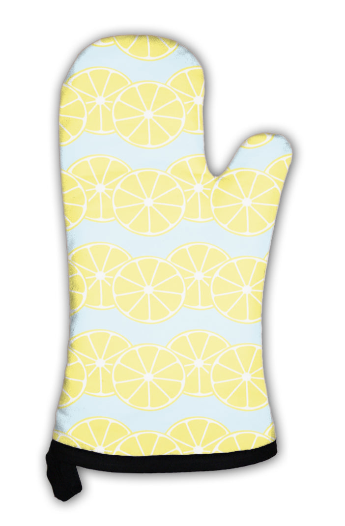 Oven Mitt, Lemon Slices Pattern