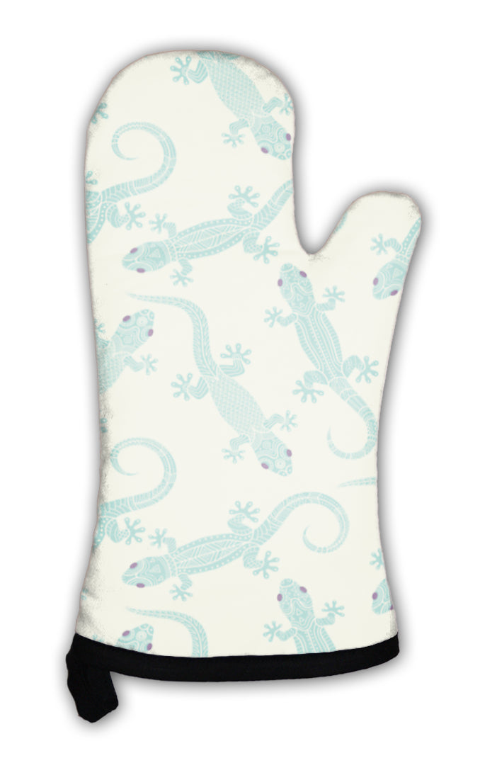 Oven Mitt, Lizards Pattern