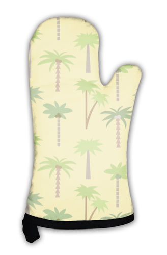 Oven Mitt, Tropical Pattern With Palms 2