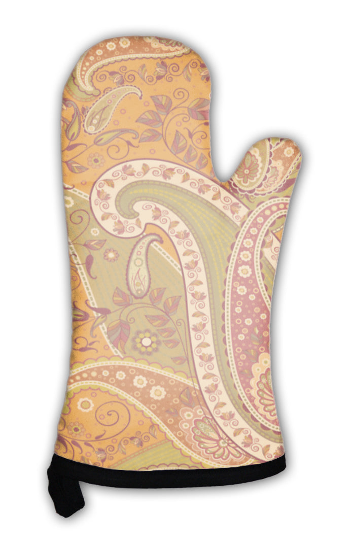 Oven Mitt, Paisley Pattern