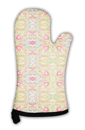 Oven Mitt, Paisley Pattern