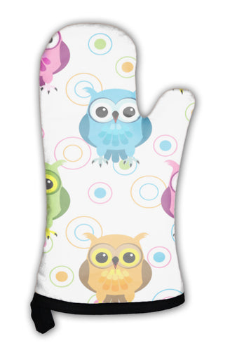 Oven Mitt, Owl Pattern
