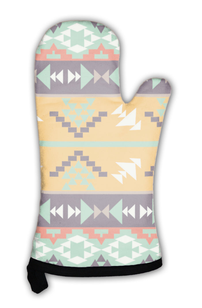 Oven Mitt, Colorful Aztec Pattern