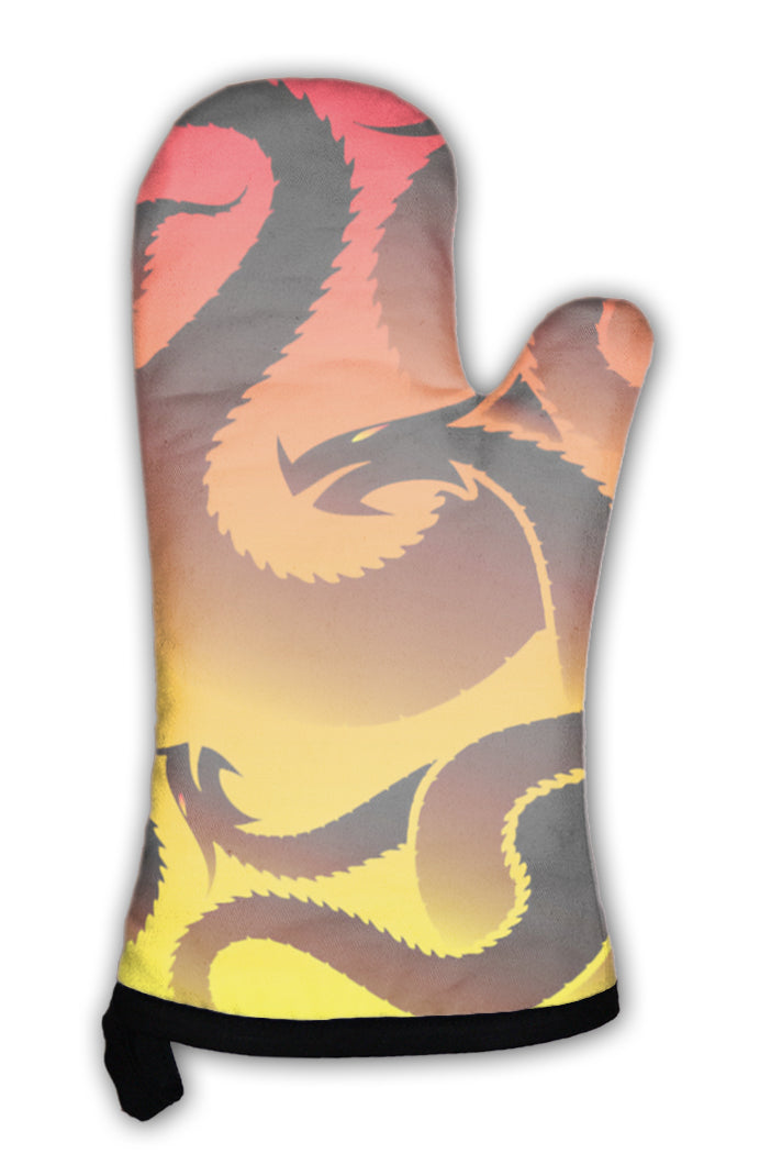 Oven Mitt, Dragon Pattern