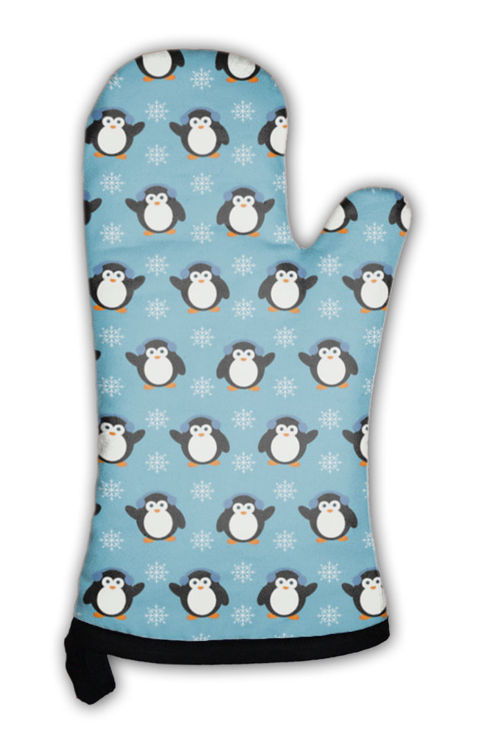 Oven Mitt, Pattern Penguins