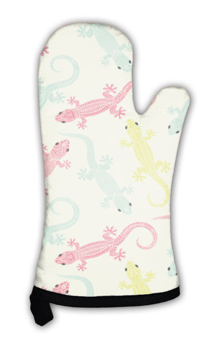 Oven Mitt, Lizards Pattern