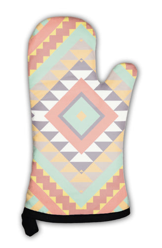 Oven Mitt, Colorful Aztec Pattern