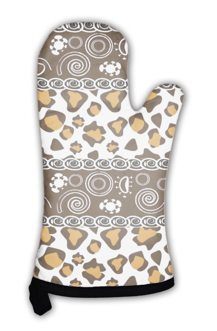 Oven Mitt, African Style With Cheetah Skin Pattern
