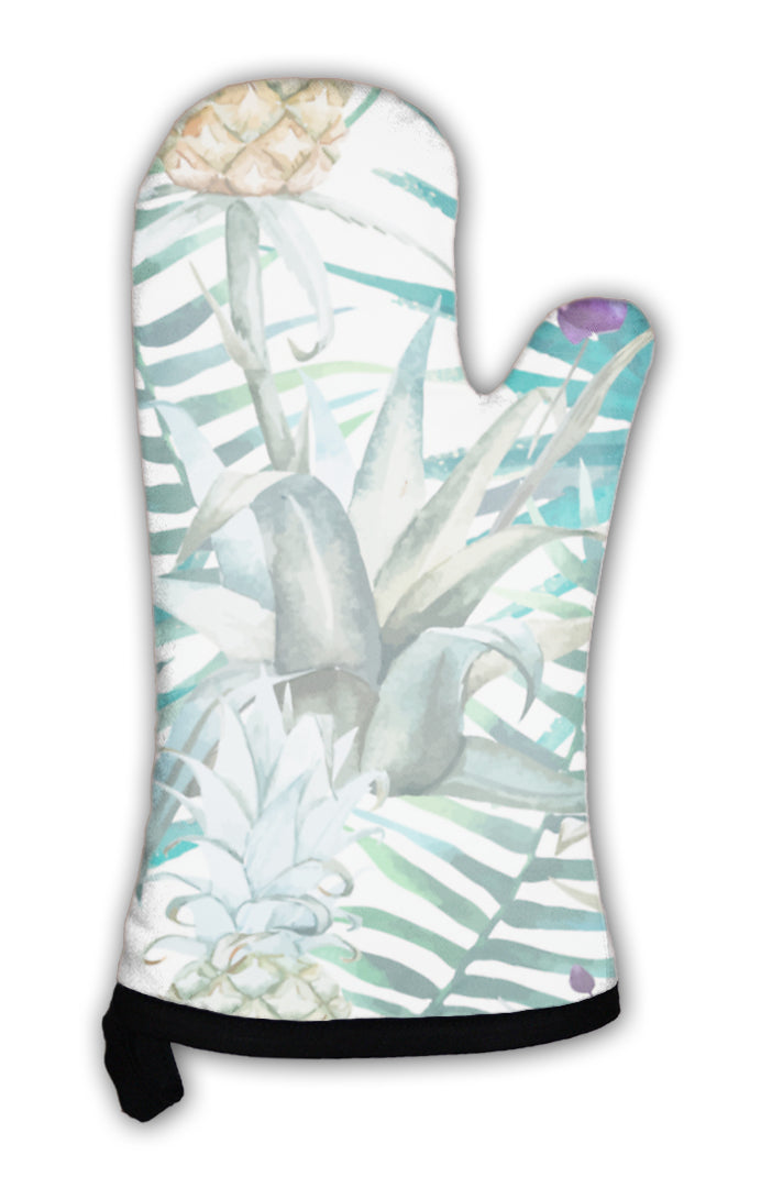 Oven Mitt, Watercolor Tropical Pattern