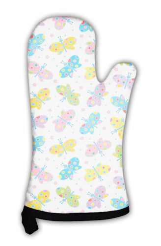 Oven Mitt, Butterflies Pattern