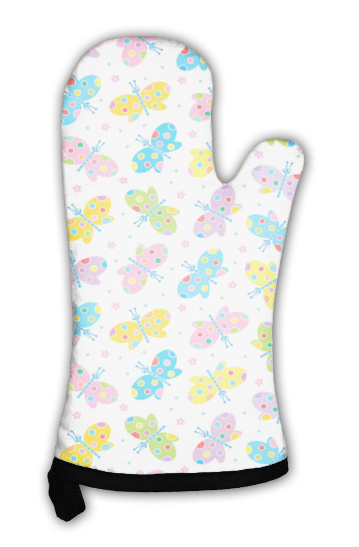 Oven Mitt, Butterflies Pattern