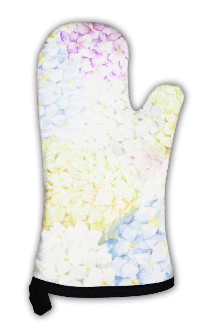 Oven Mitt, Hydrangea Watercolor Flowers Pattern