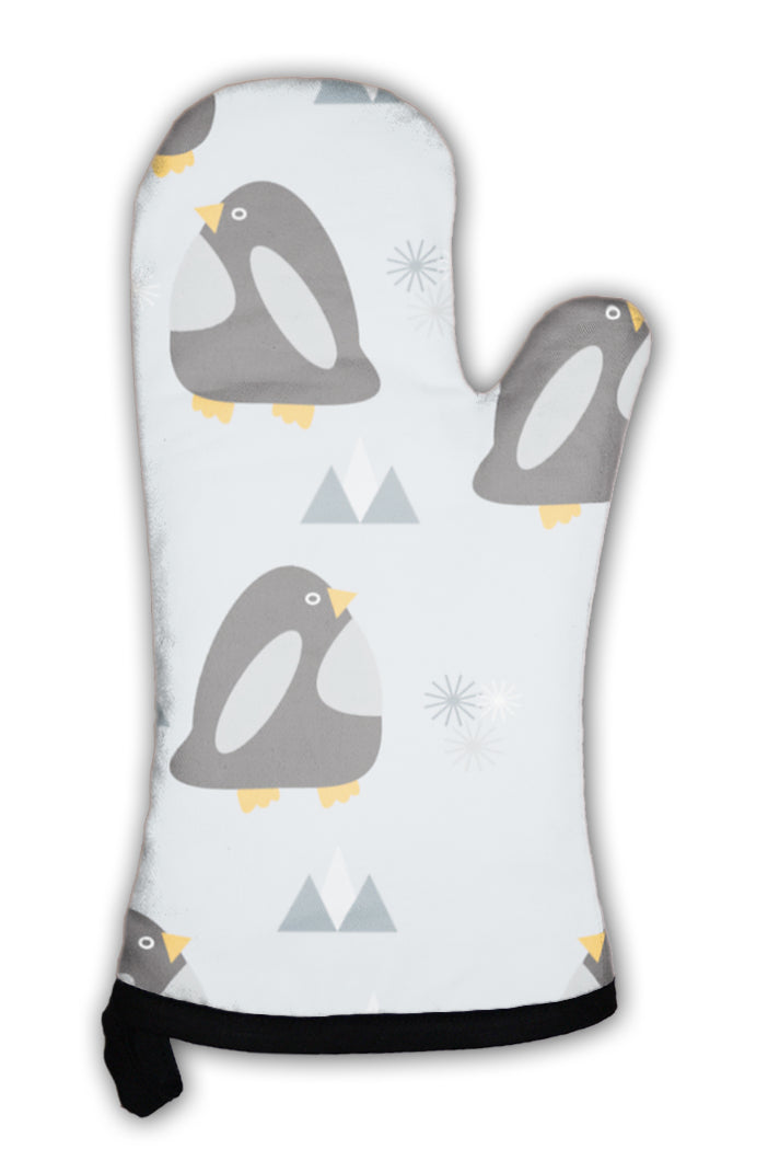 Oven Mitt, Penguins Pattern