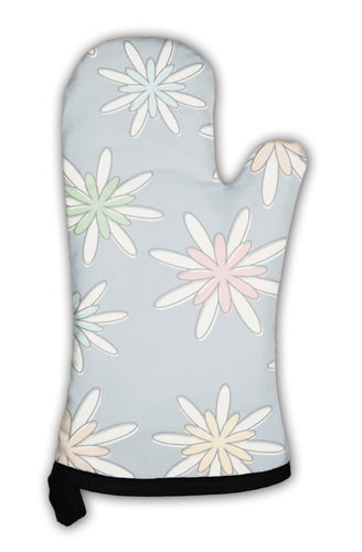 Oven Mitt, Retro Flower Pastel