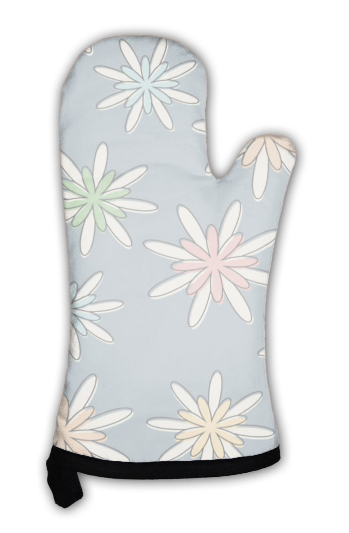 Oven Mitt, Retro Flower Pastel