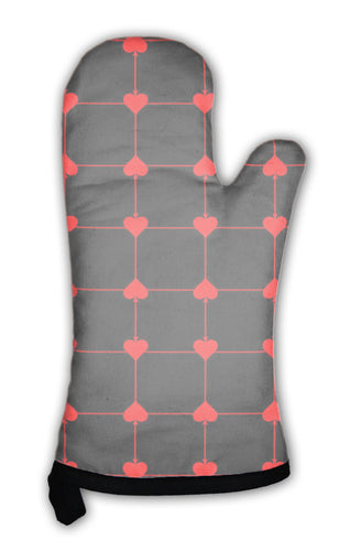 Oven Mitt, Hearts Red Icon Great For Any Use Eps10