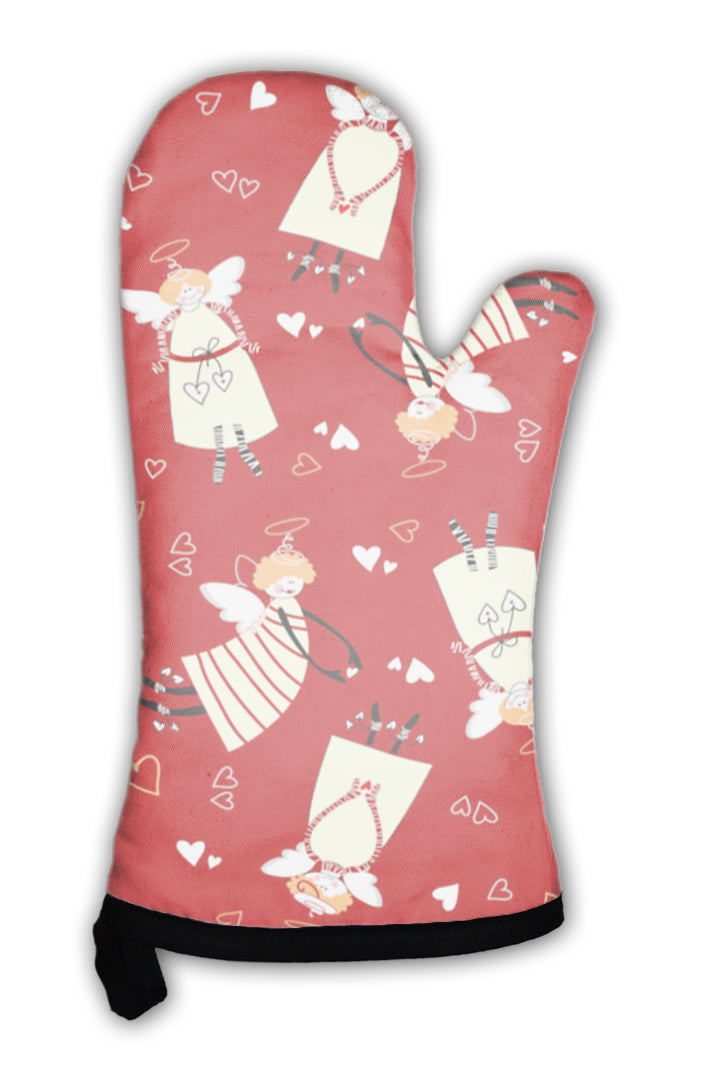 Oven Mitt, Patternangelswithhearts